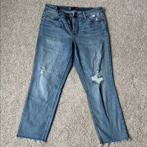Kut from the kloth Rachel Distressed Blue Jeans size 14